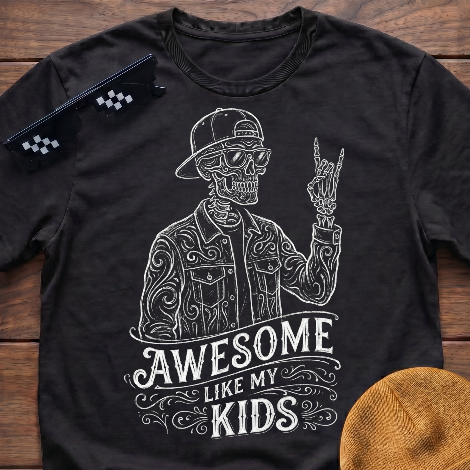 Skeleton Awesome Like My Kids T-Shirt