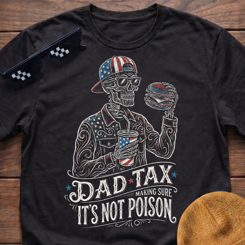 Skeleton Dad Tax Making Sure It's Not Poison Patriotic T-shirt