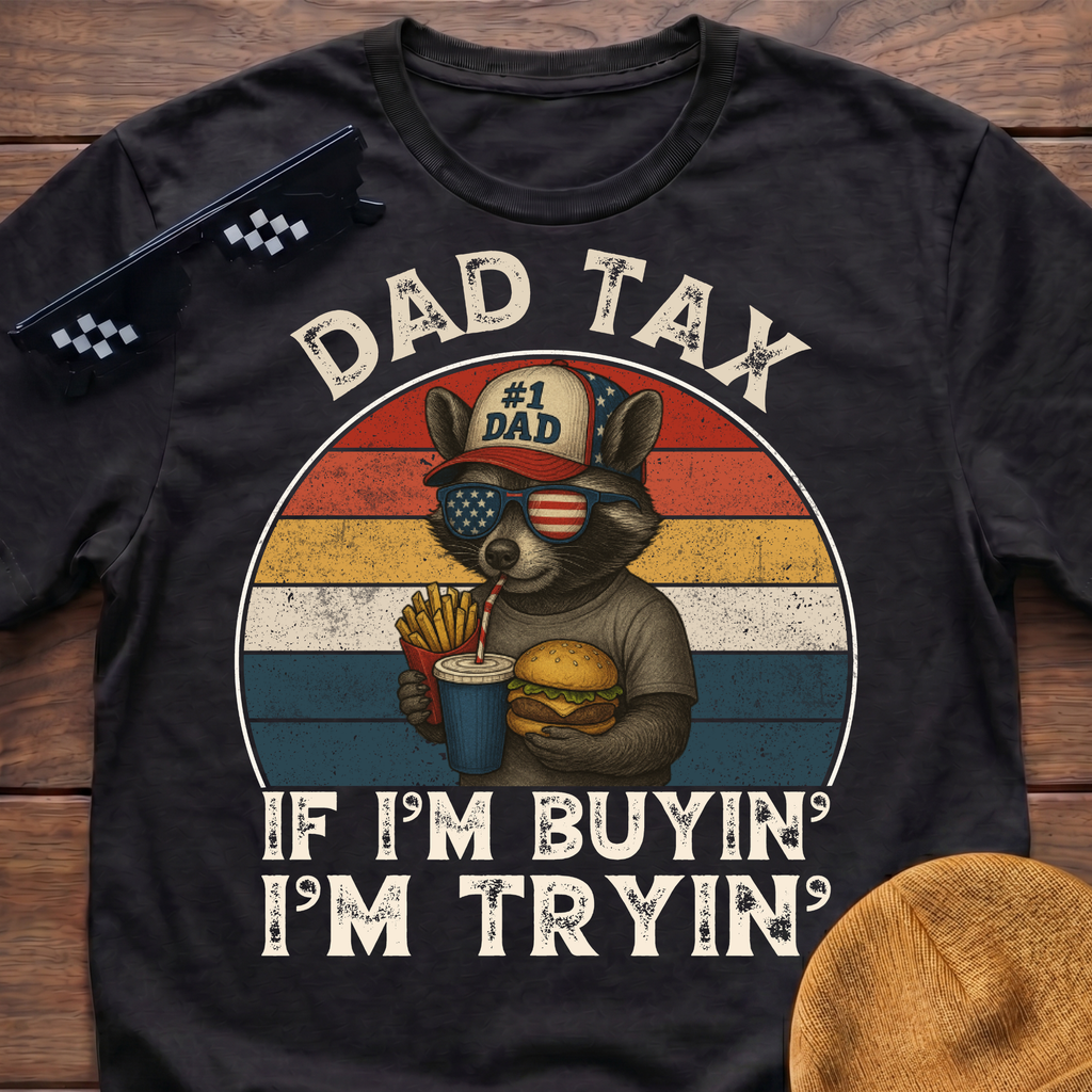 Racoon Dad Tax If I'm Buying I'm Trying T-Shirt