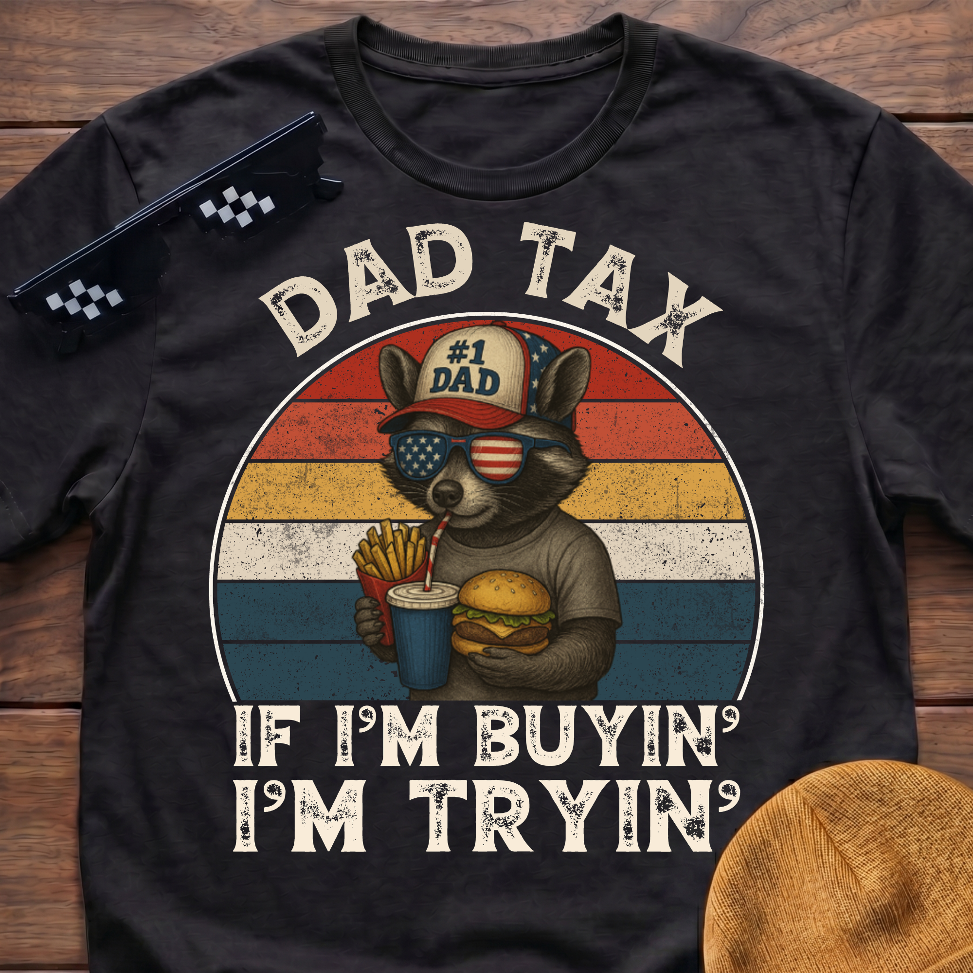 Racoon Dad Tax If I'm Buying I'm Trying T-Shirt