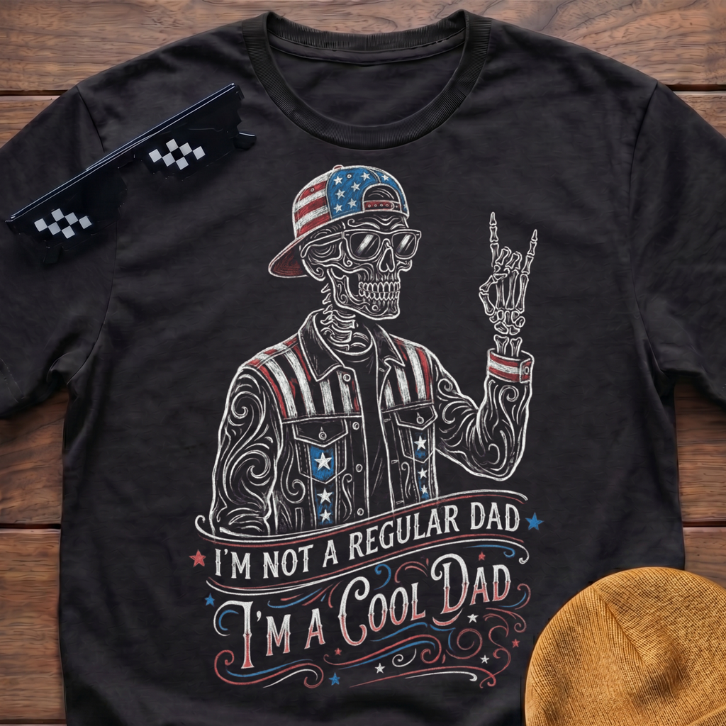 Cool Dad Patriotic Skeleton T-shirt