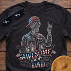 Skeleton Awesome Like My Dad Patriotic T-shirt