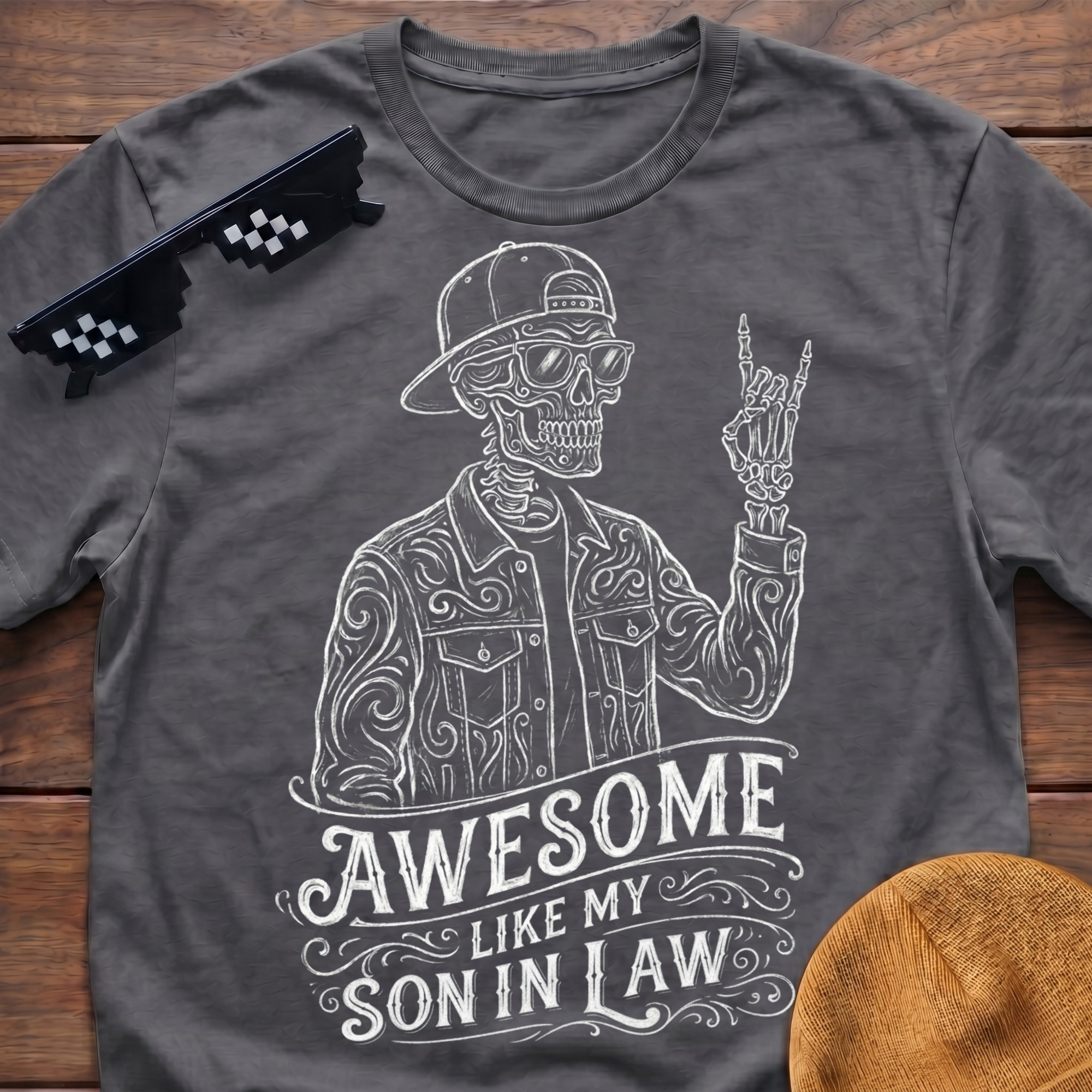 Skeleton Awesome Like My Son In Law T-Shirt