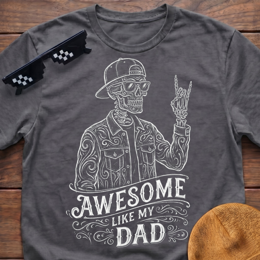 Skeleton Awesome Like My Dad T-Shirt