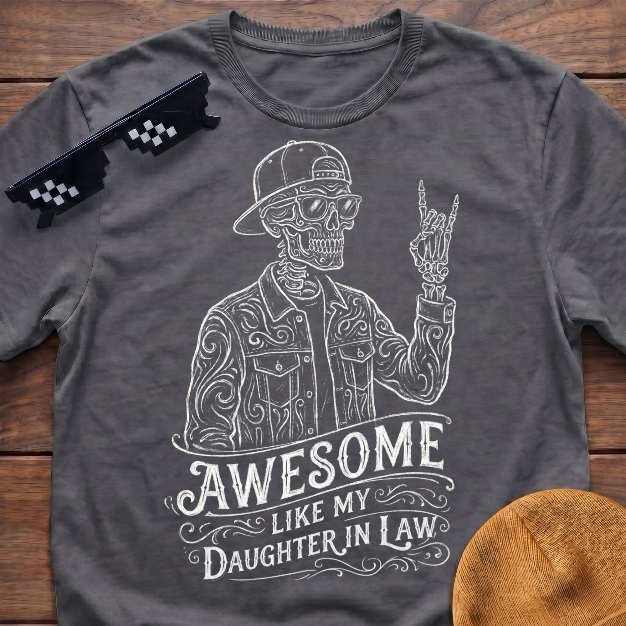 Skeleton Awesome Like My Daughter In Law T-Shirt