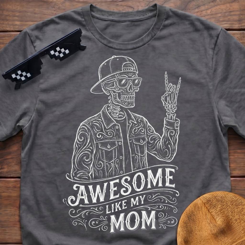 Skeleton Awesome Like My Mom T-Shirt