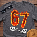 6 7 Meme Six Seven Fire T-shirt