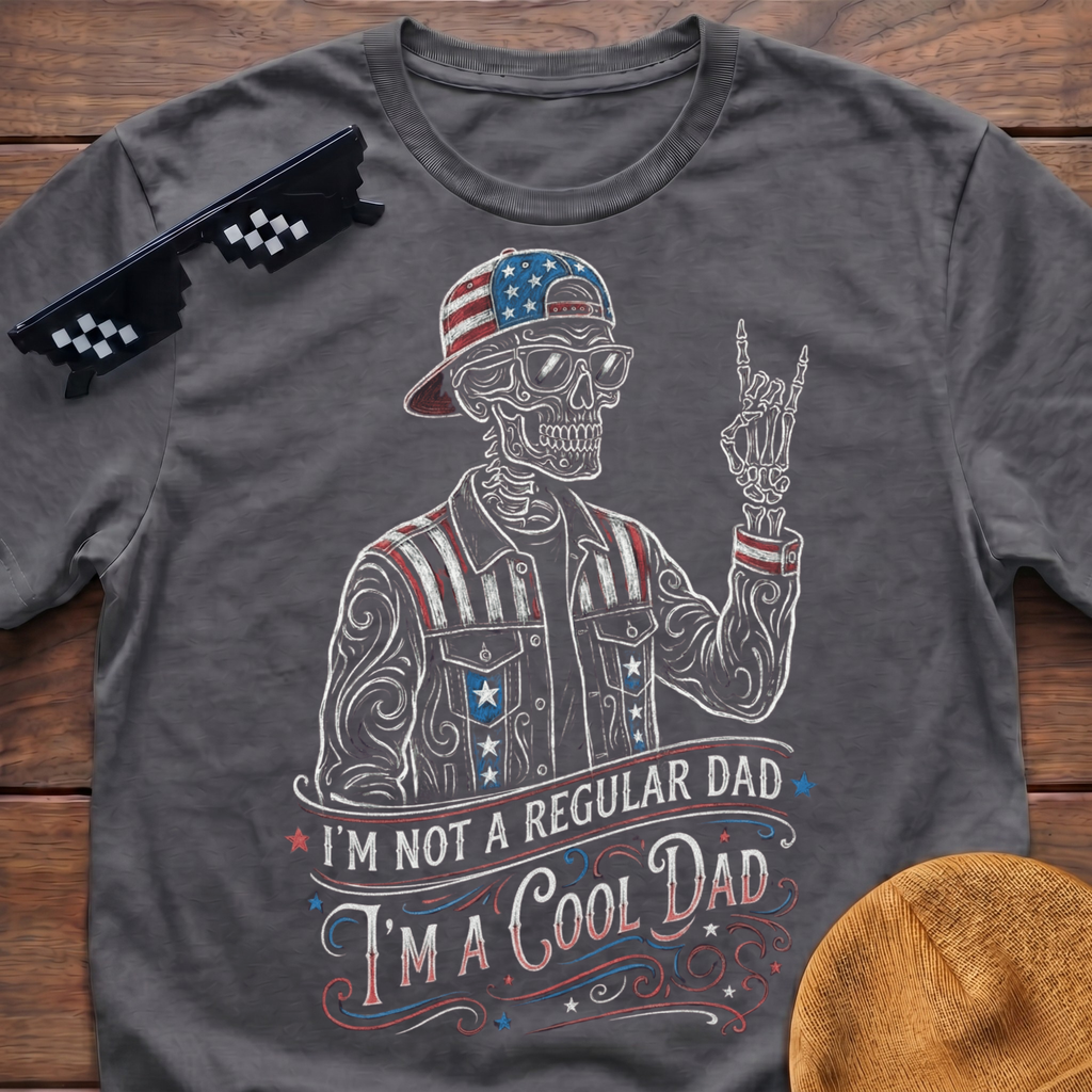Cool Dad Patriotic Skeleton T-shirt