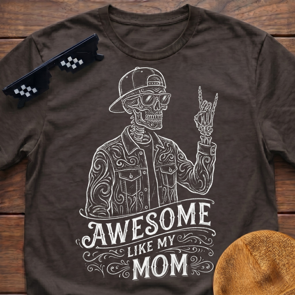 Skeleton Awesome Like My Mom T-Shirt
