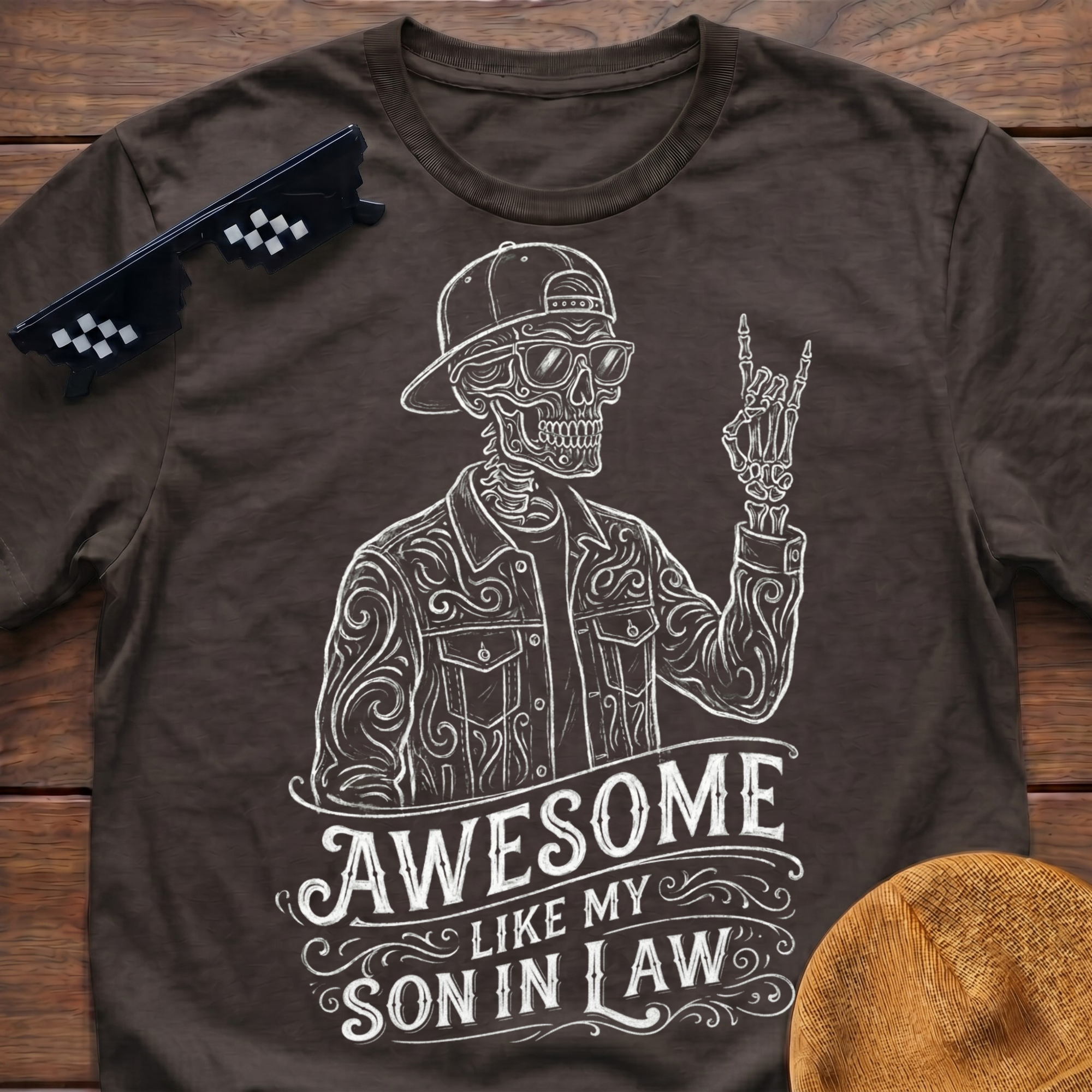 Skeleton Awesome Like My Son In Law T-Shirt