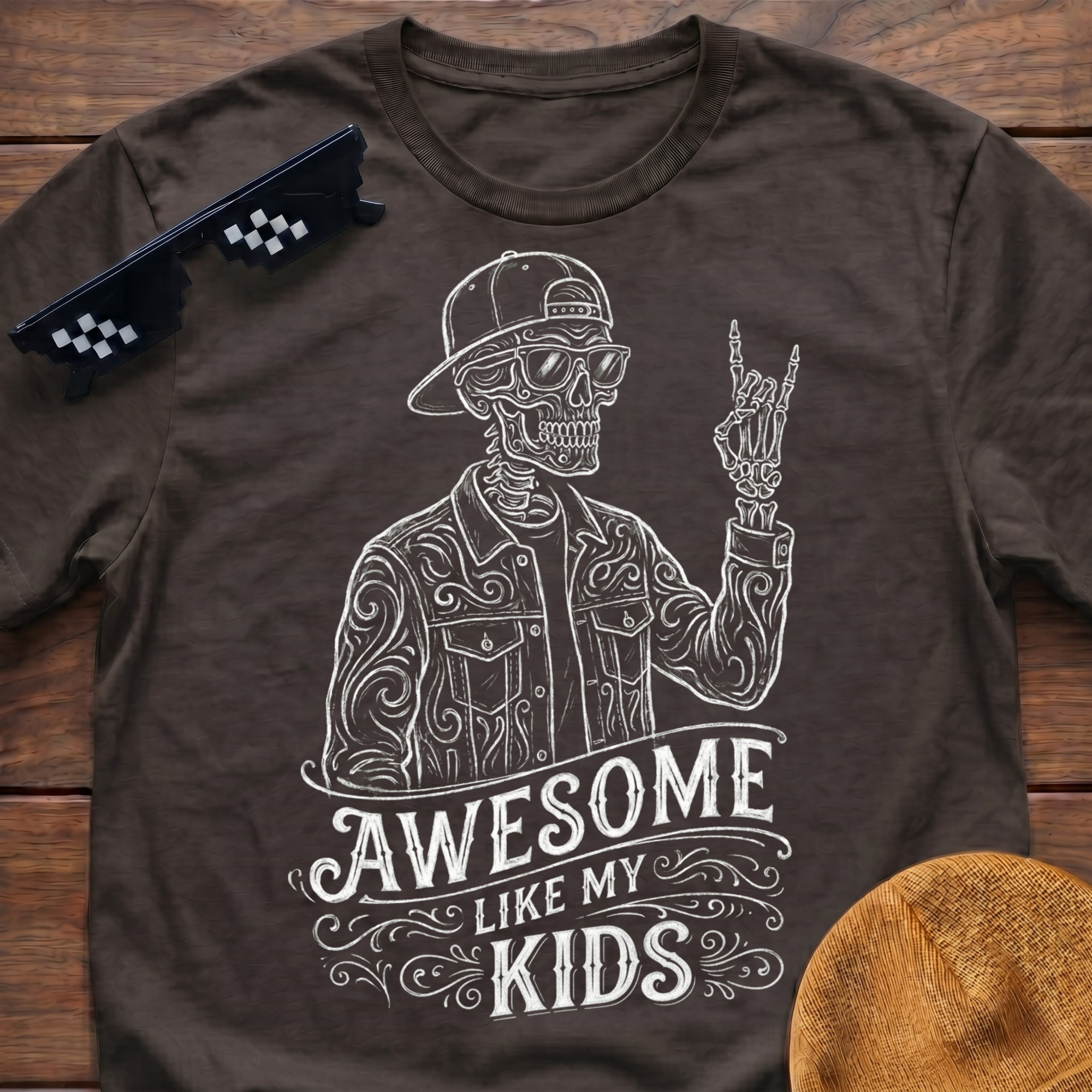 Skeleton Awesome Like My Kids T-Shirt