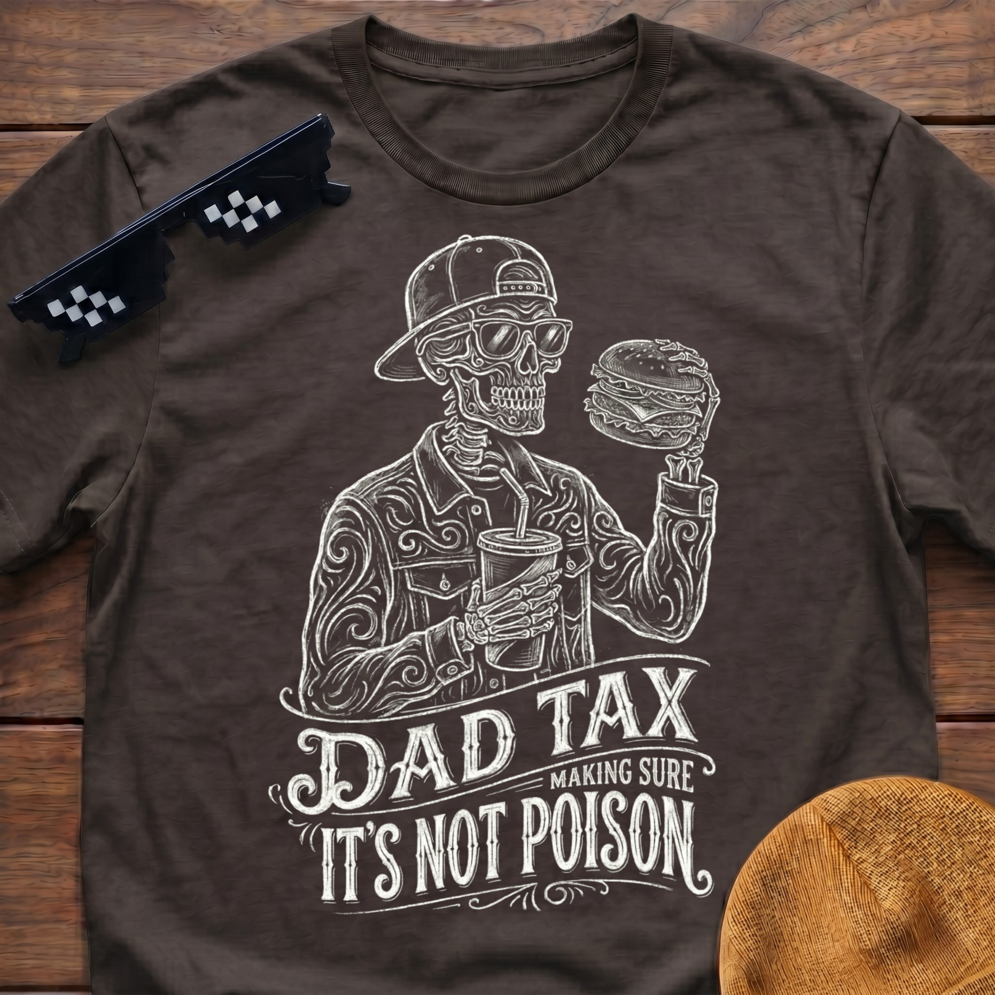 Skeleton Dad Tax Making Sure It's Not Poison T-shirt