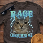 Rage Consumes Me Meme Funny Cat Meme T-shirt