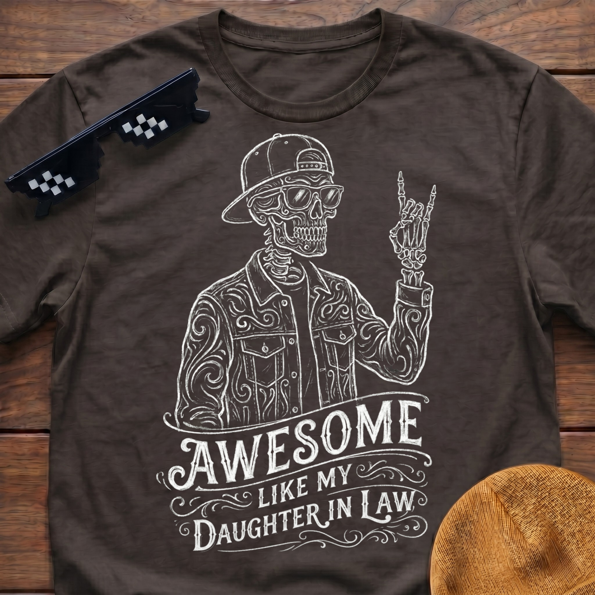 Skeleton Awesome Like My Daughter In Law T-Shirt