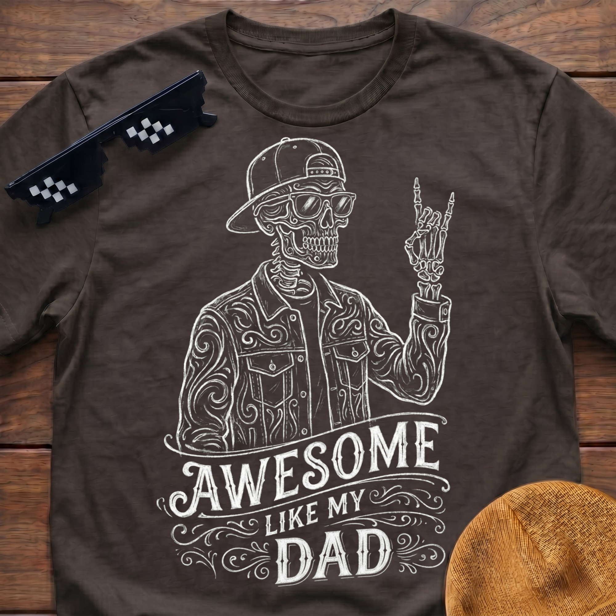 Skeleton Awesome Like My Dad T-Shirt