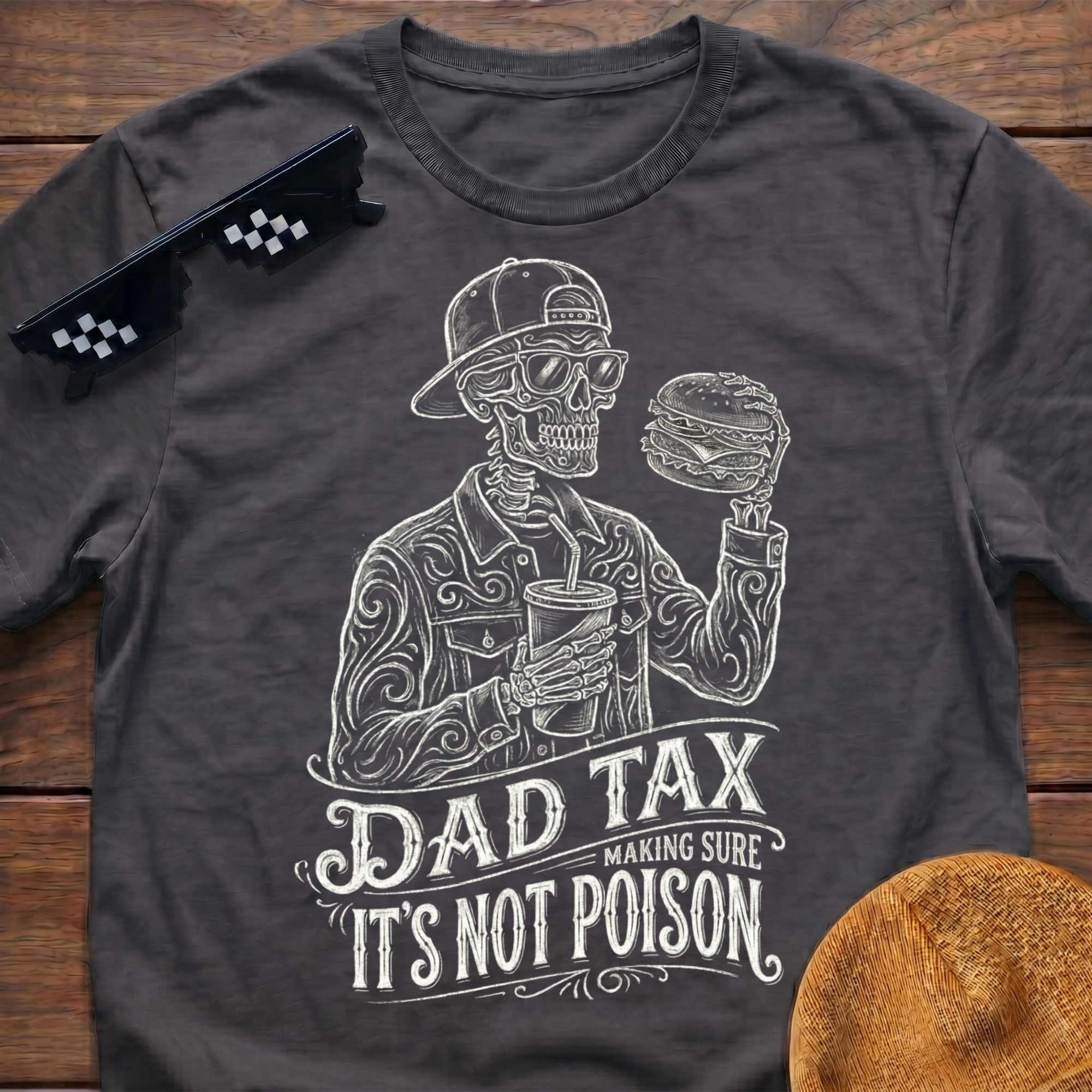 Skeleton Dad Tax Making Sure It's Not Poison T-shirt