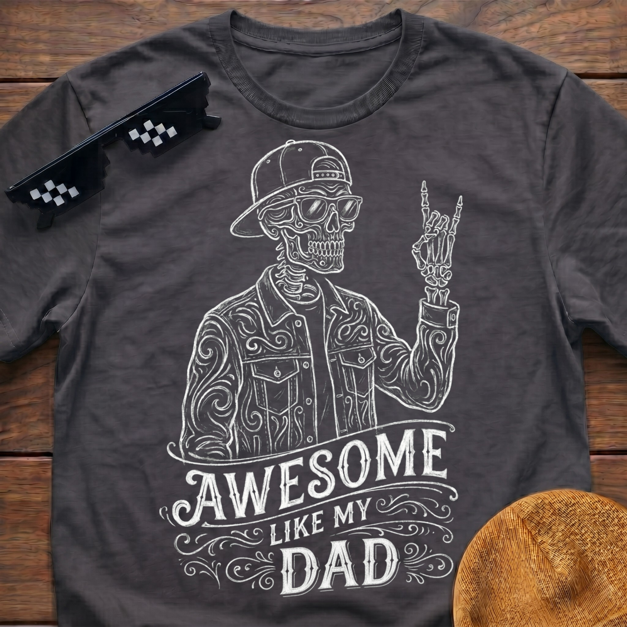 Skeleton Awesome Like My Dad T-Shirt