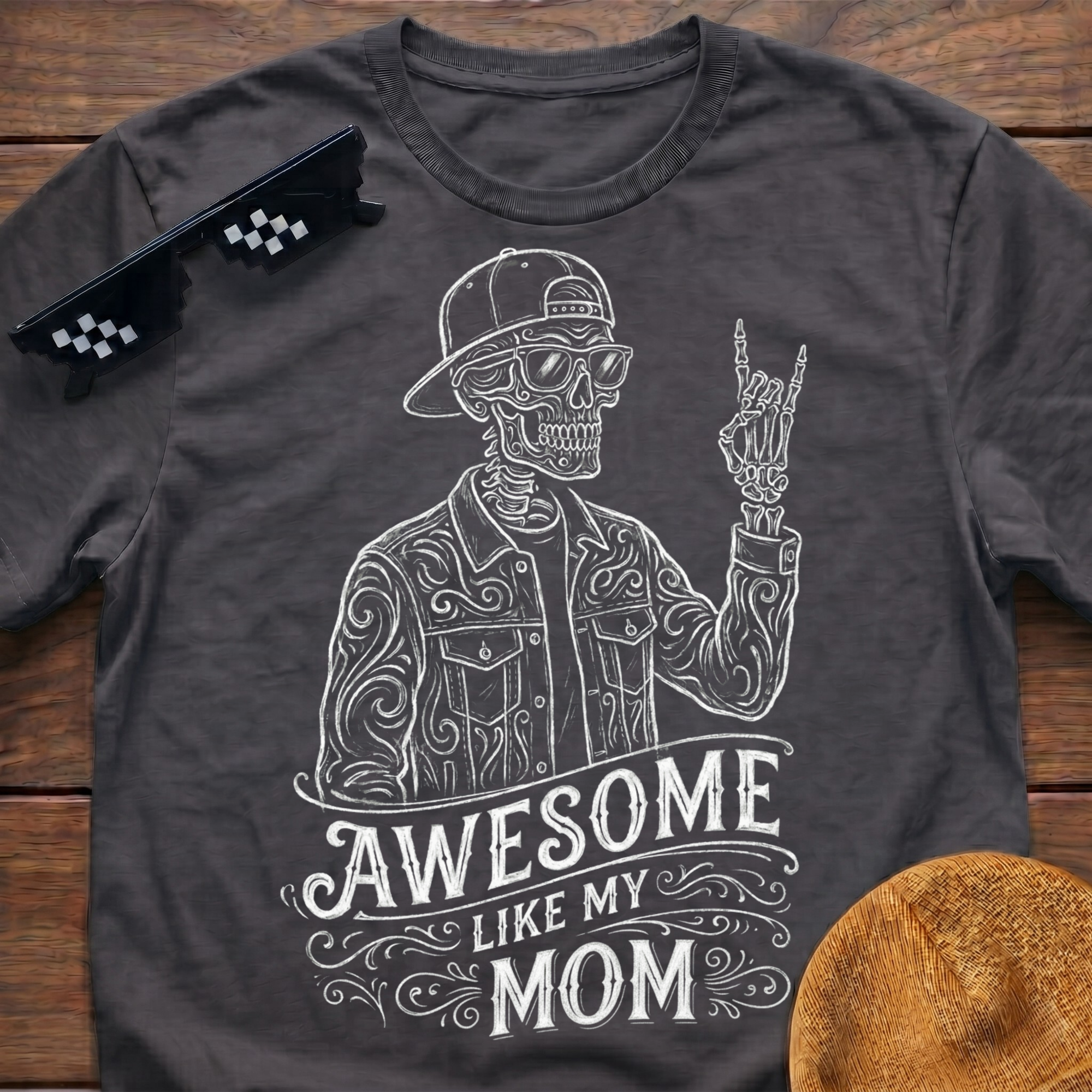 Skeleton Awesome Like My Mom T-Shirt
