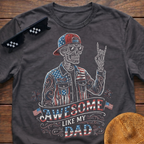 Skeleton Awesome Like My Dad Patriotic T-shirt