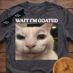 Wait I'm Goated Meme Funny Cat Meme T-shirt