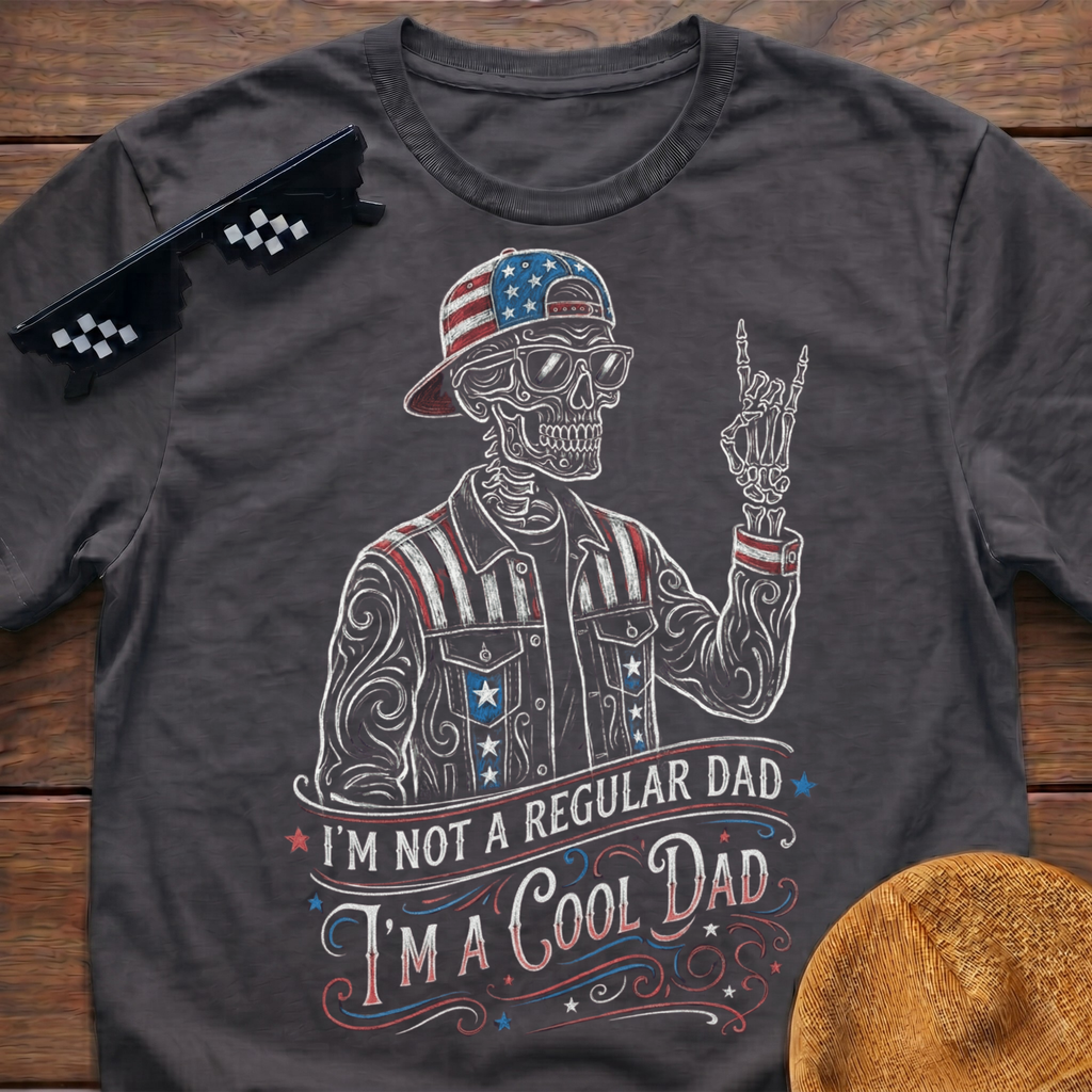 Cool Dad Patriotic Skeleton T-shirt