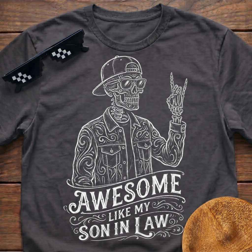 Skeleton Awesome Like My Son In Law T-Shirt