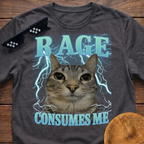Rage Consumes Me Meme Funny Cat Meme T-shirt