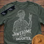 Skeleton Awesome Like My Daughter T-Shirt
