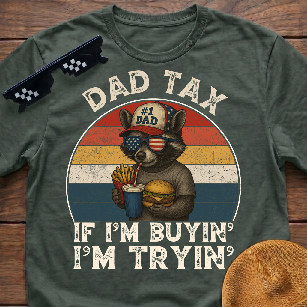 Racoon Dad Tax If I'm Buying I'm Trying T-Shirt
