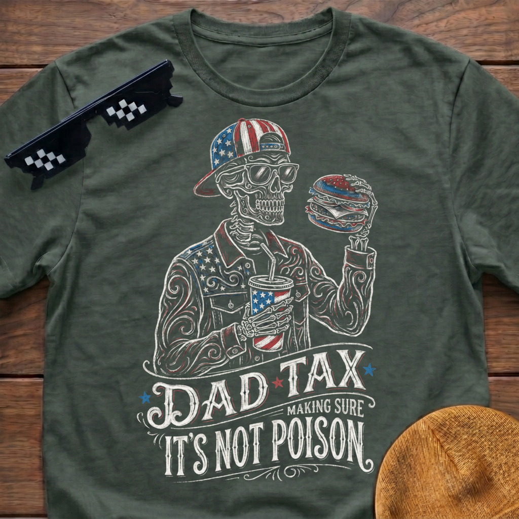 Skeleton Dad Tax Making Sure It's Not Poison Patriotic T-shirt