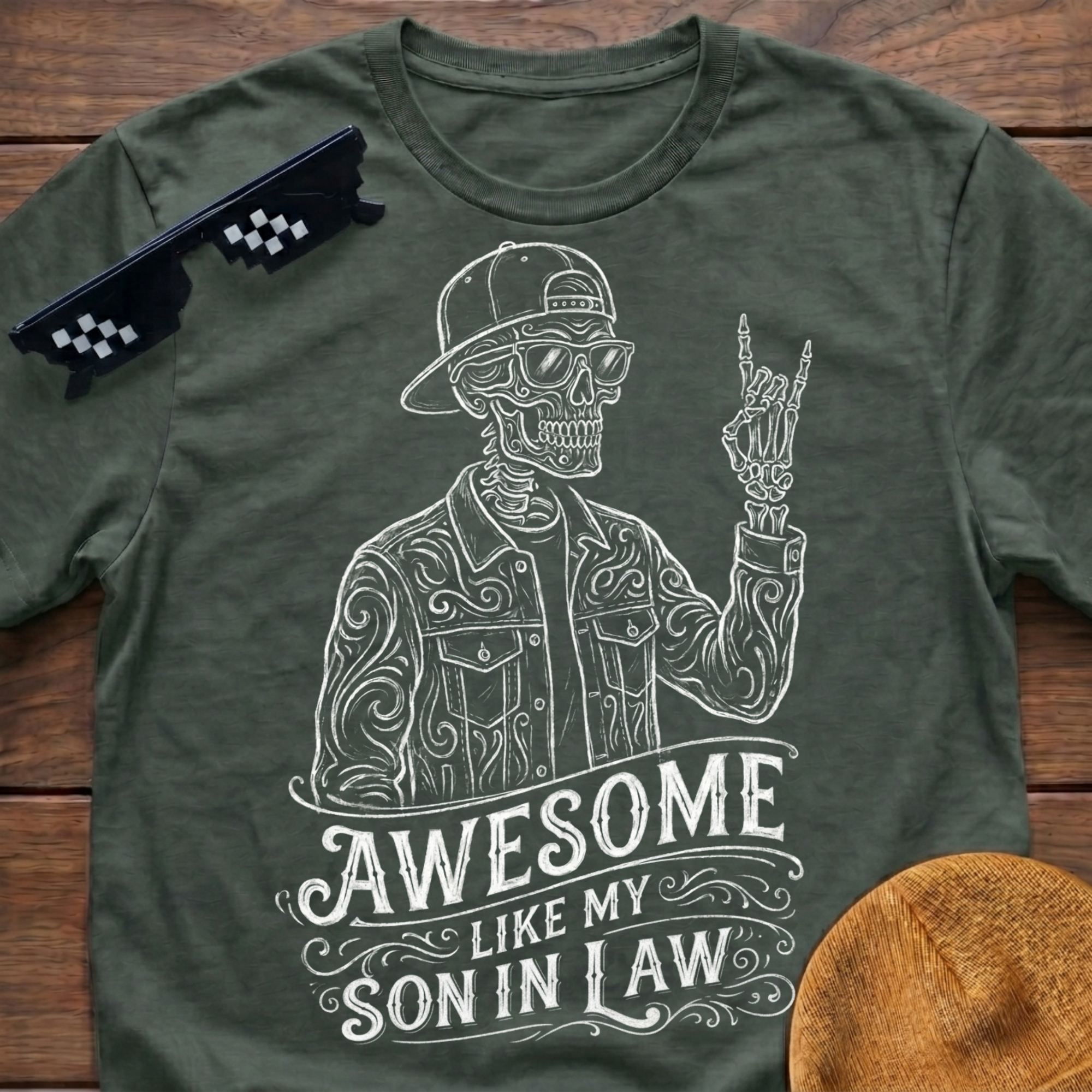 Skeleton Awesome Like My Son In Law T-Shirt