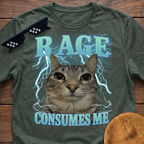 Rage Consumes Me Meme Funny Cat Meme T-shirt