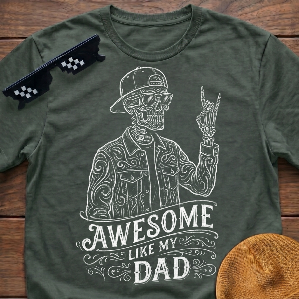 Skeleton Awesome Like My Dad T-Shirt