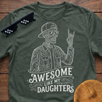 Skeleton Awesome Like My Daughters T-Shirt