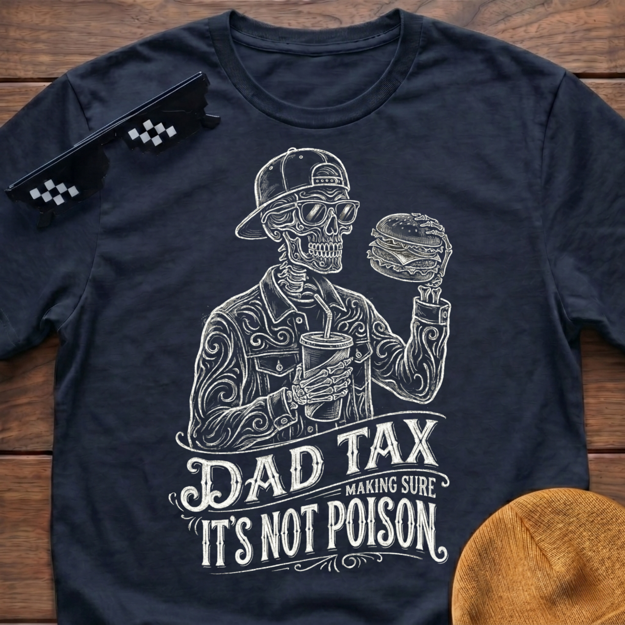 Skeleton Dad Tax Making Sure It's Not Poison T-shirt
