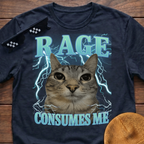 Rage Consumes Me Meme Funny Cat Meme T-shirt