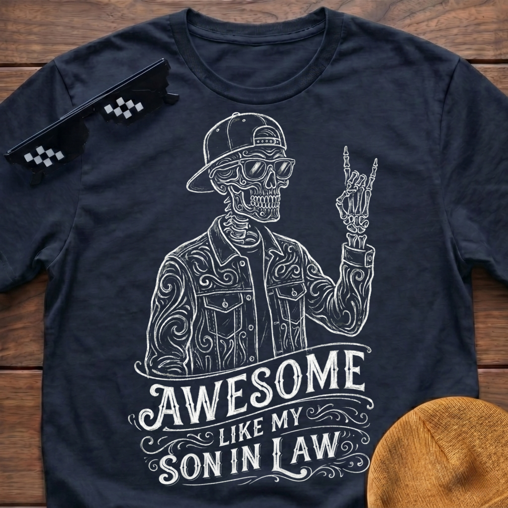 Skeleton Awesome Like My Son In Law T-Shirt