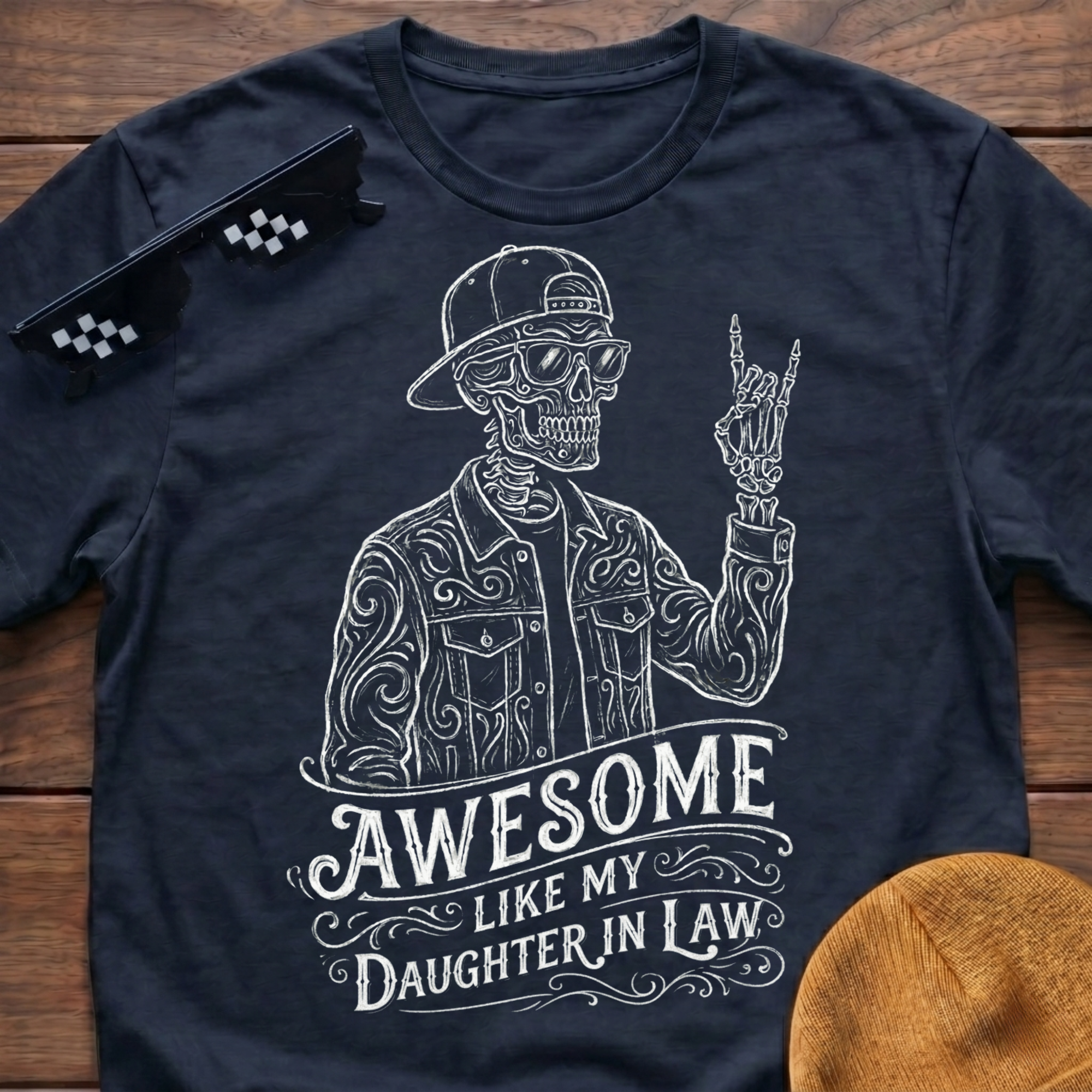 Skeleton Awesome Like My Daughter In Law T-Shirt