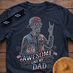 Skeleton Awesome Like My Dad Patriotic T-shirt