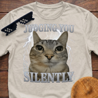 Judging You Silently Meme Funny Cat Meme T-shirt