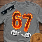 6 7 Meme Six Seven Fire T-shirt