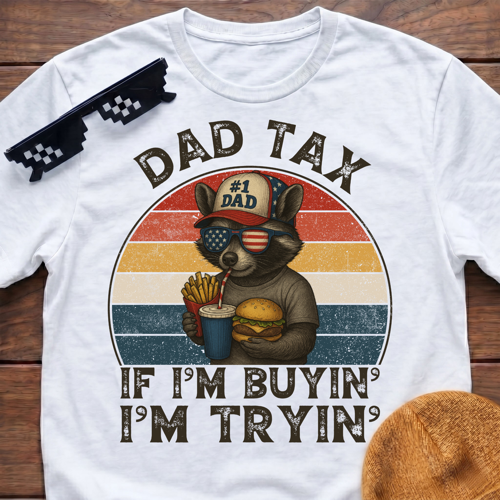 Racoon Dad Tax If I'm Buying I'm Trying T-Shirt
